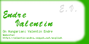 endre valentin business card